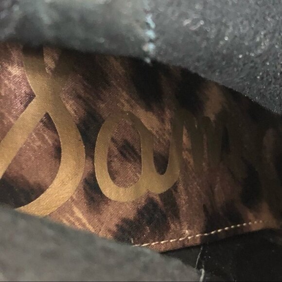 Sam Edelman Black Leather Heeled Ankle Boots Size 8 - Picture 13 of 13